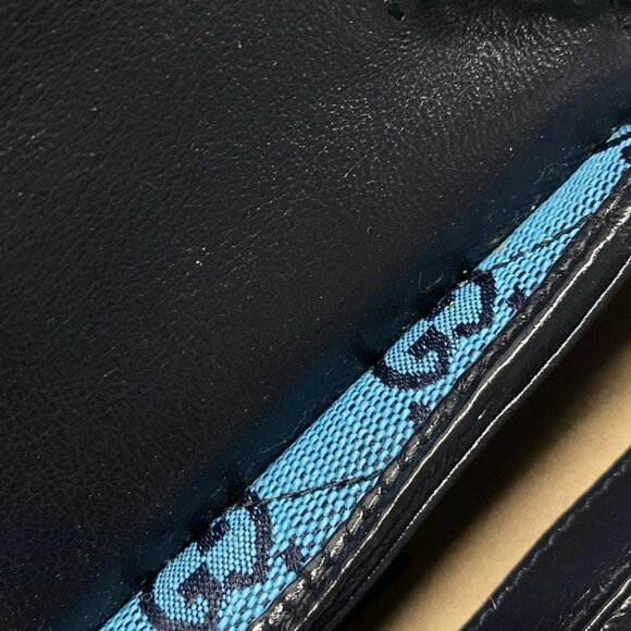 Auth GUCCI GG Marmont Quilted Leather Super Mini Bag 476433 Blue Dark Navy - Picture 16 of 16